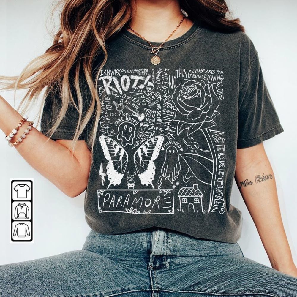 Paramore Doodle Art Shirtparamore Album Tee